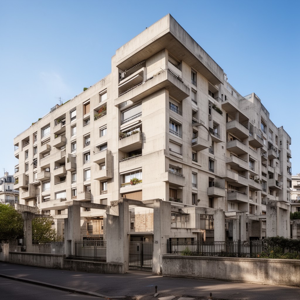 AI-generated illustration of Immeuble locatif à la Porte Molitor