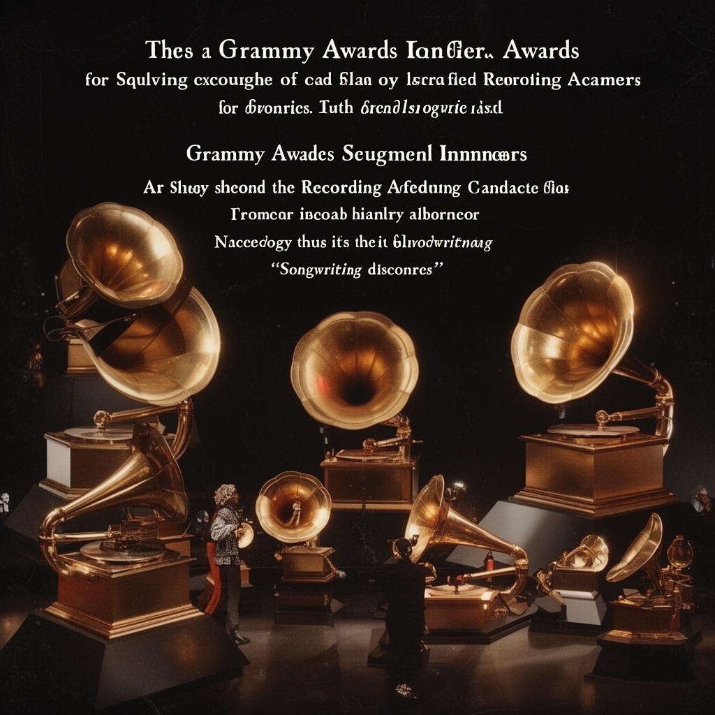 AI-generated illustration of Grammy Awards for songwriting