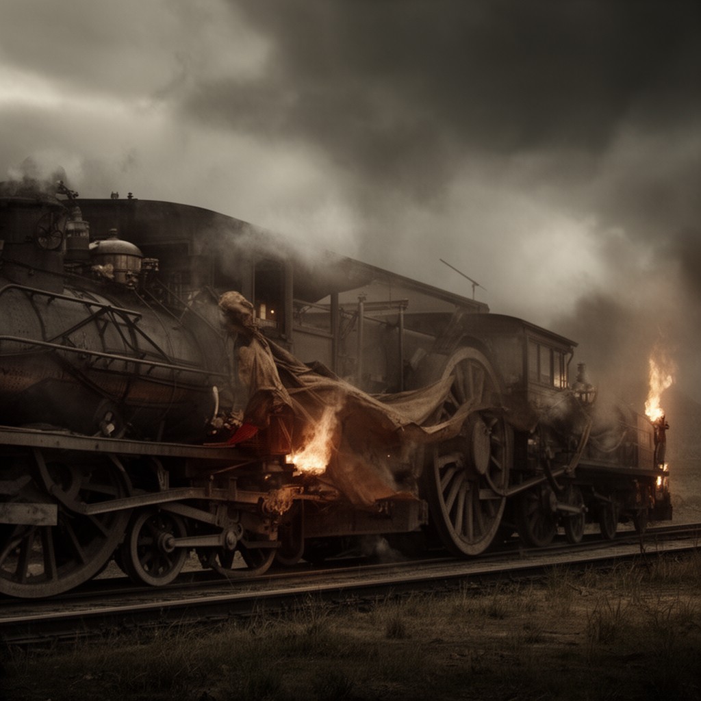 AI-generated illustration of "Hell on Wheels" by Gustavo Santaolalla