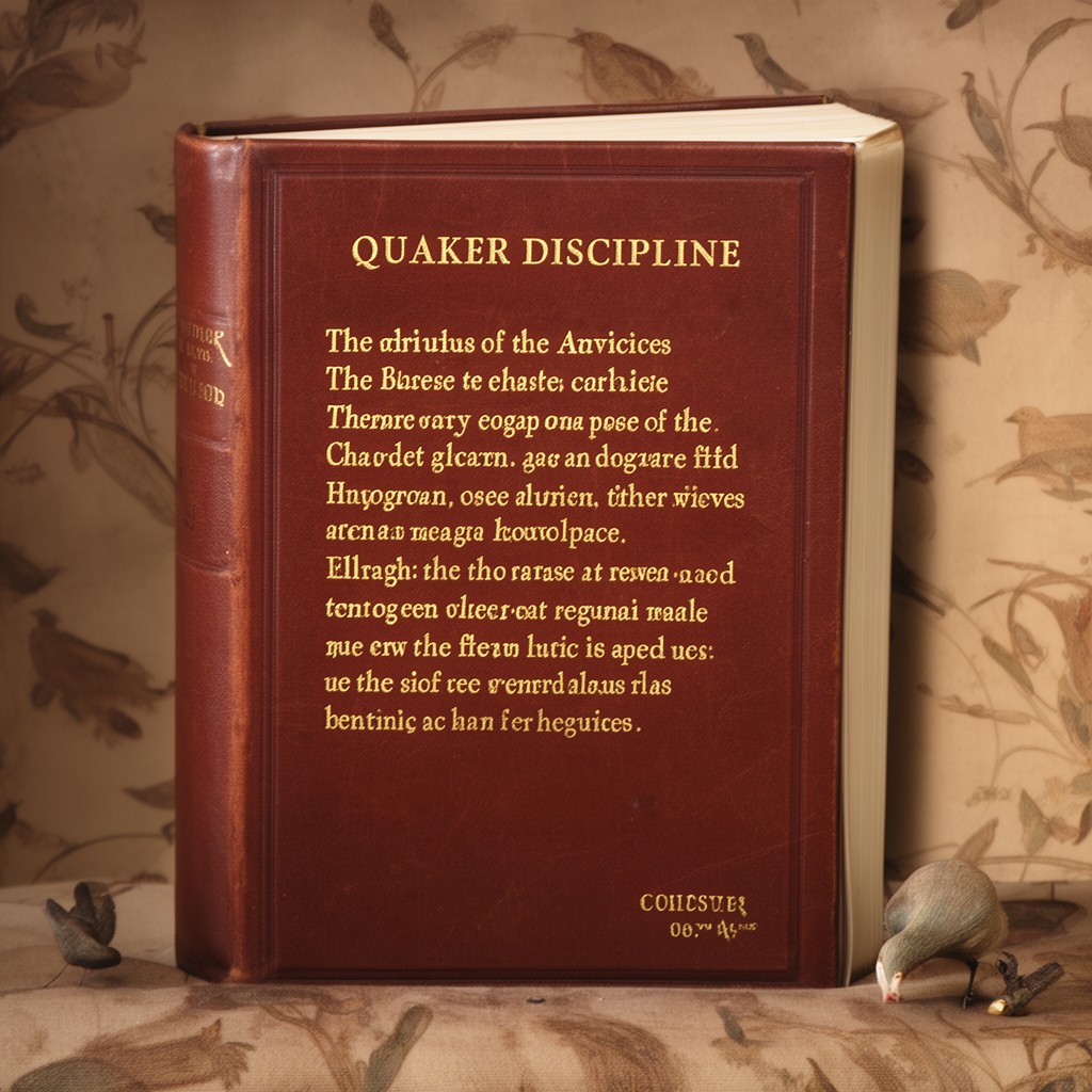 AI-generated illustration of Quaker discipline and advices