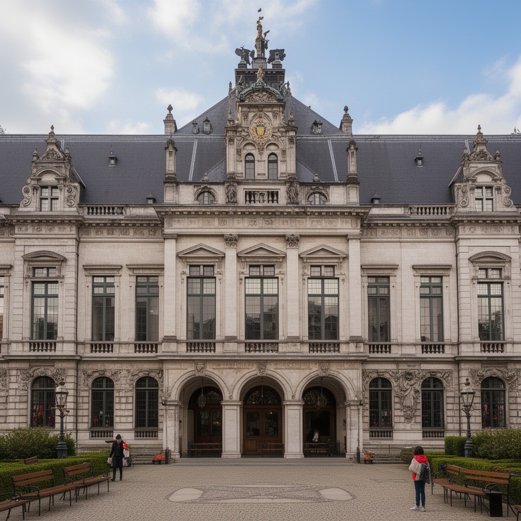 AI-generated illustration of Egmont Palace in Brussels