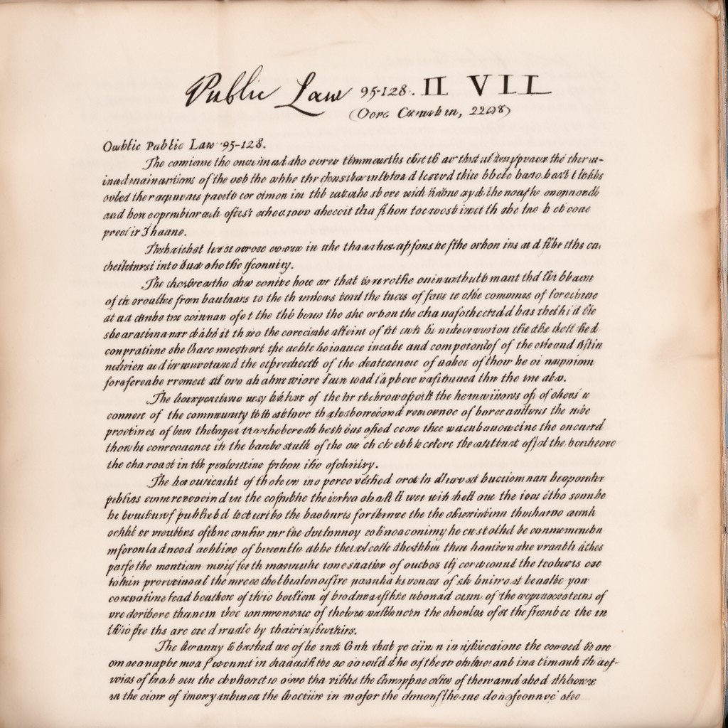 AI-generated illustration of Public Law 95-128, Title VIII