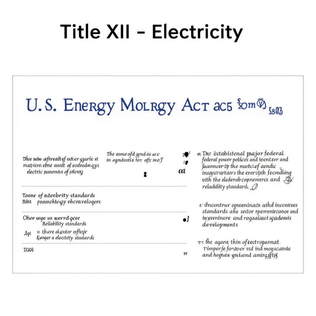 AI-generated illustration of Title XII – Electricity