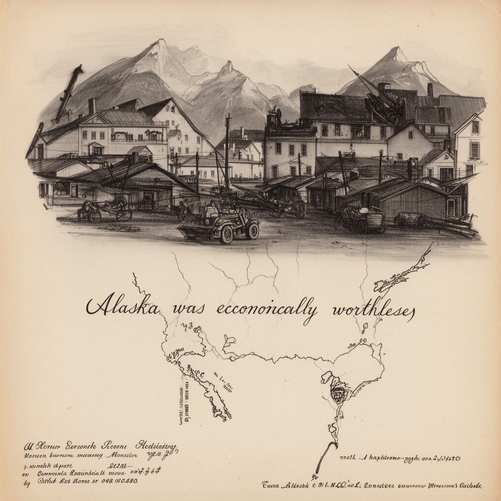 AI-generated illustration of Alaska was economically worthless