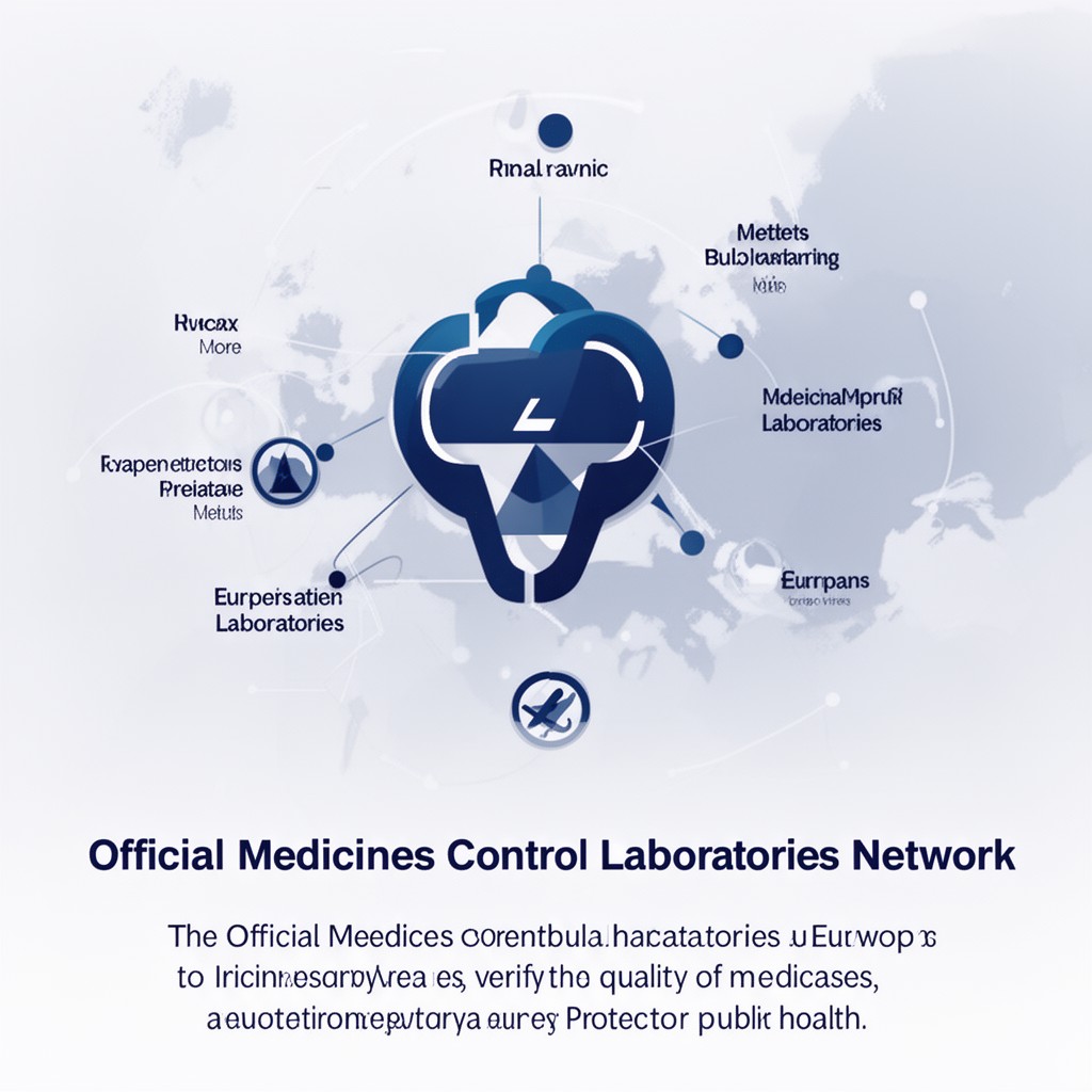 AI-generated illustration of Official Medicines Control Laboratories network