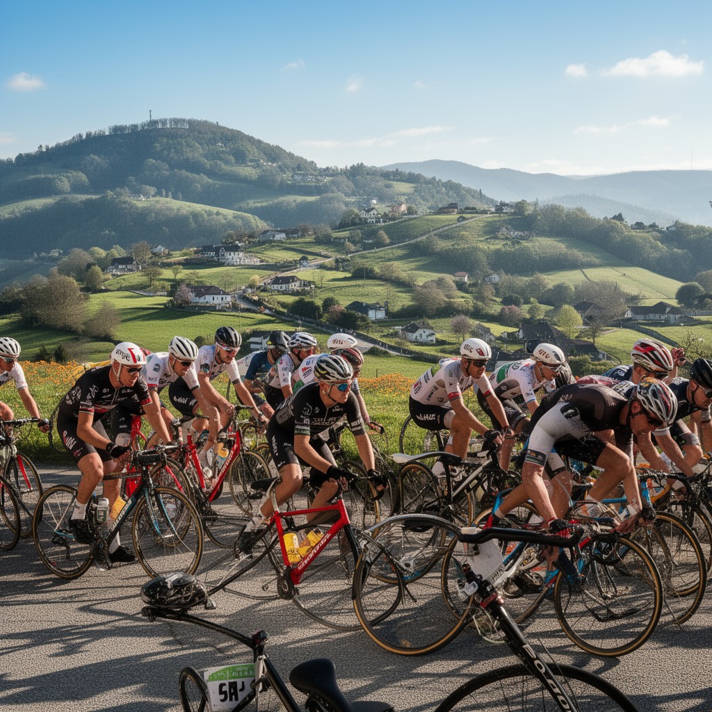AI-generated illustration of La Flèche Wallonne