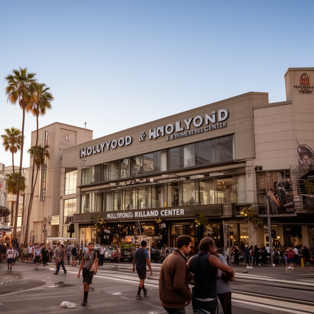 AI-generated illustration of Hollywood and Highland Center