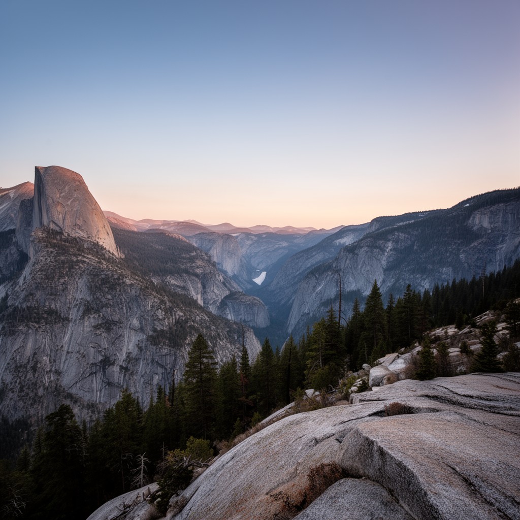 AI-generated illustration of Glacier Point