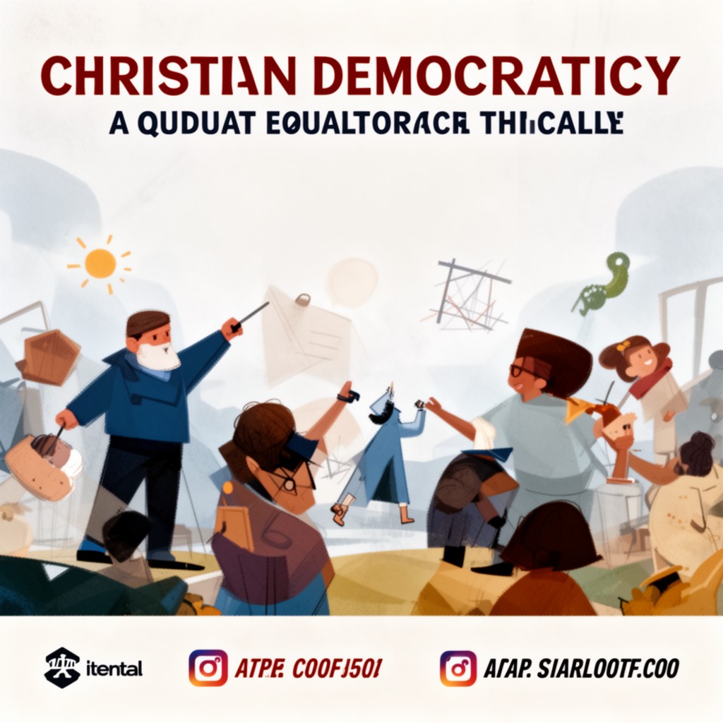 AI-generated illustration of Christian democracy