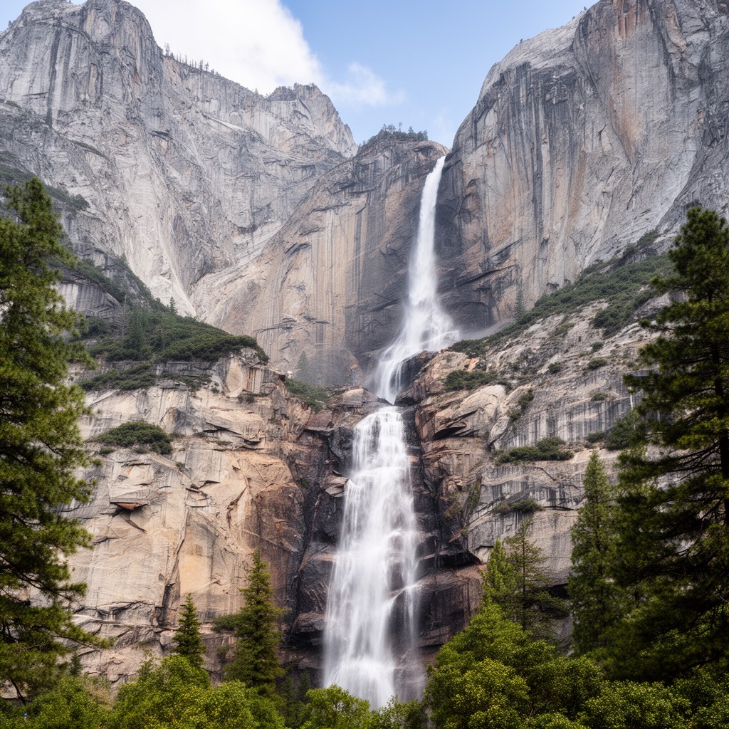 AI-generated illustration of Yosemite Falls