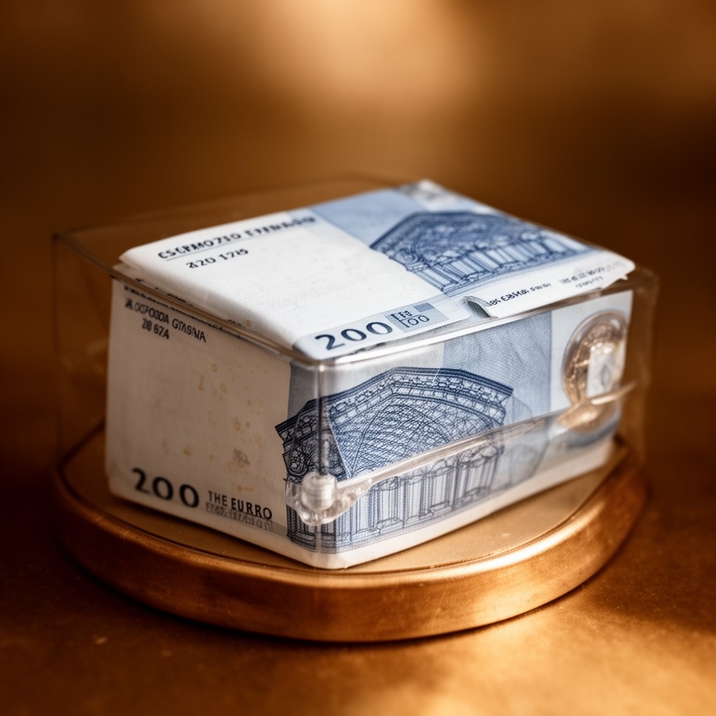AI-generated illustration of euro (indirectly, via later French franc)