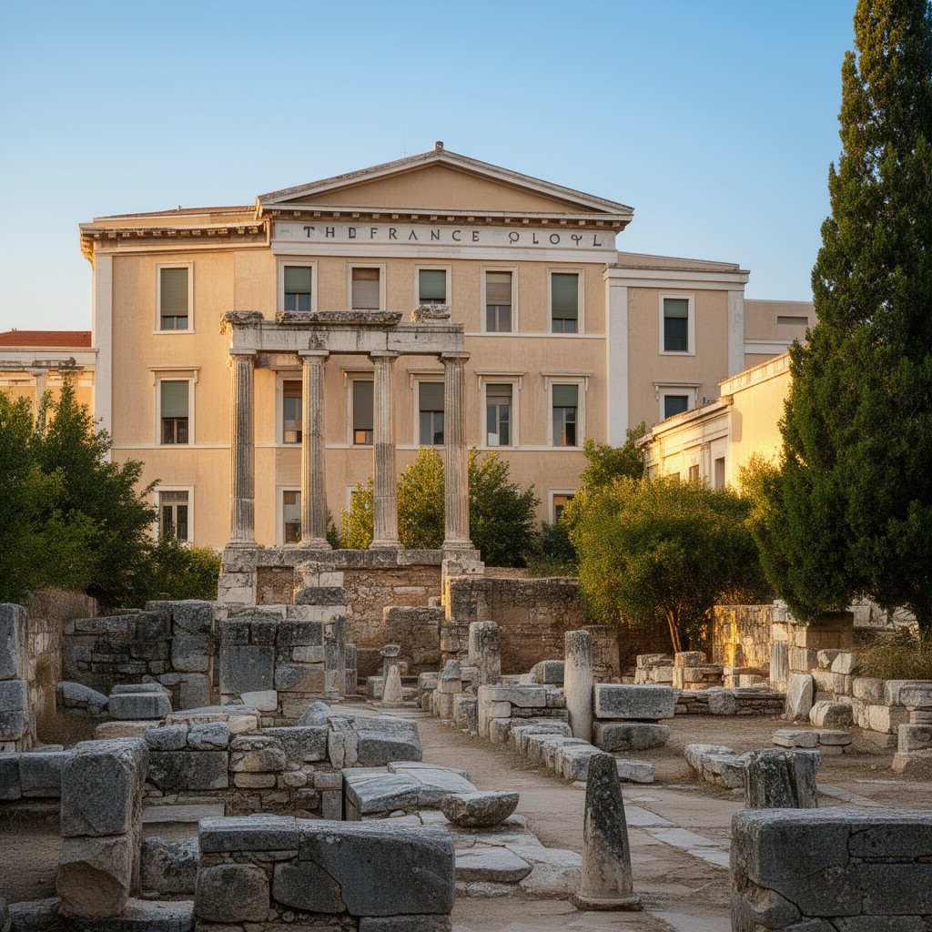 AI-generated illustration of French School at Athens