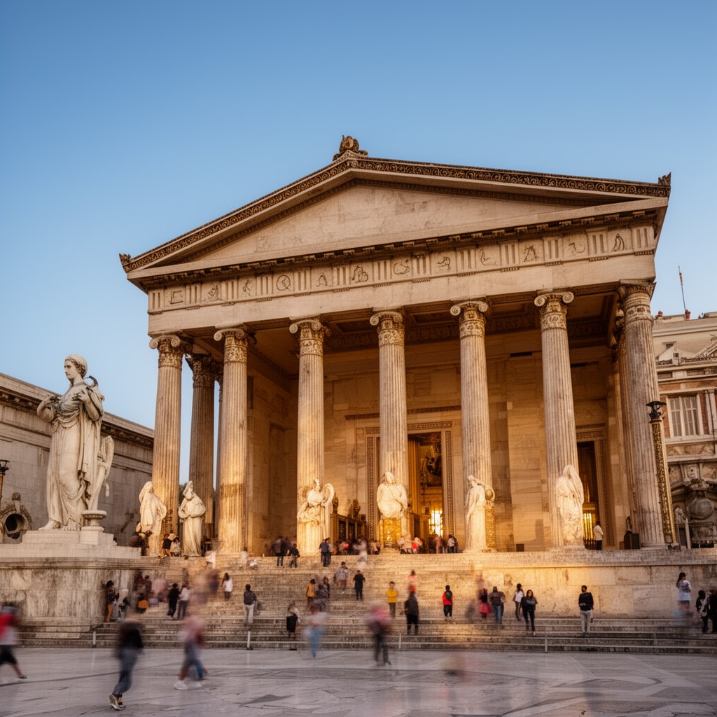 AI-generated illustration of Hellenistic architecture