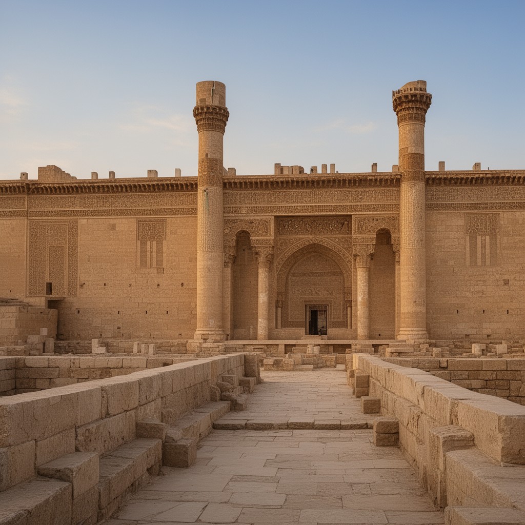 AI-generated illustration of Near Eastern architecture
