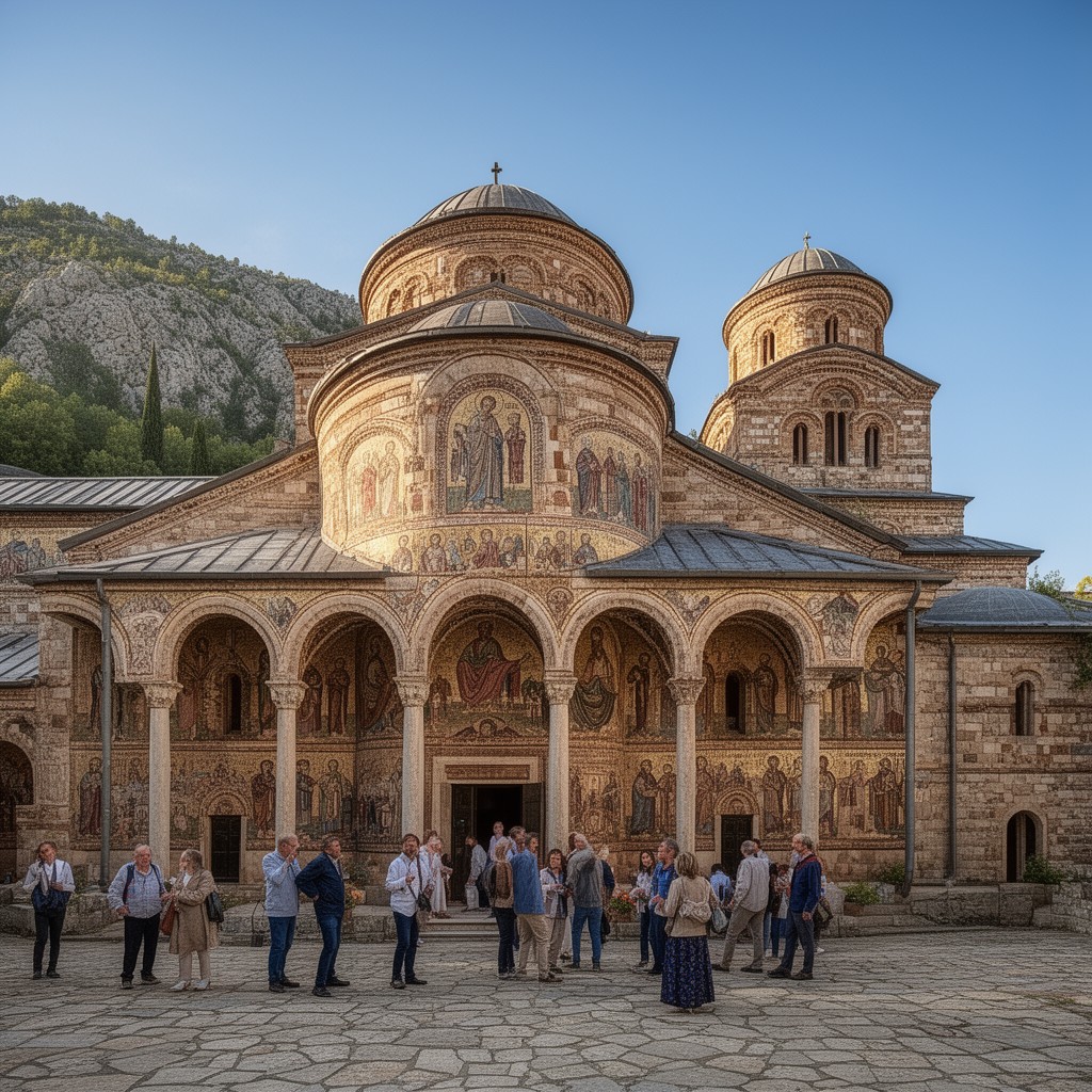 AI-generated illustration of Hosios Loukas