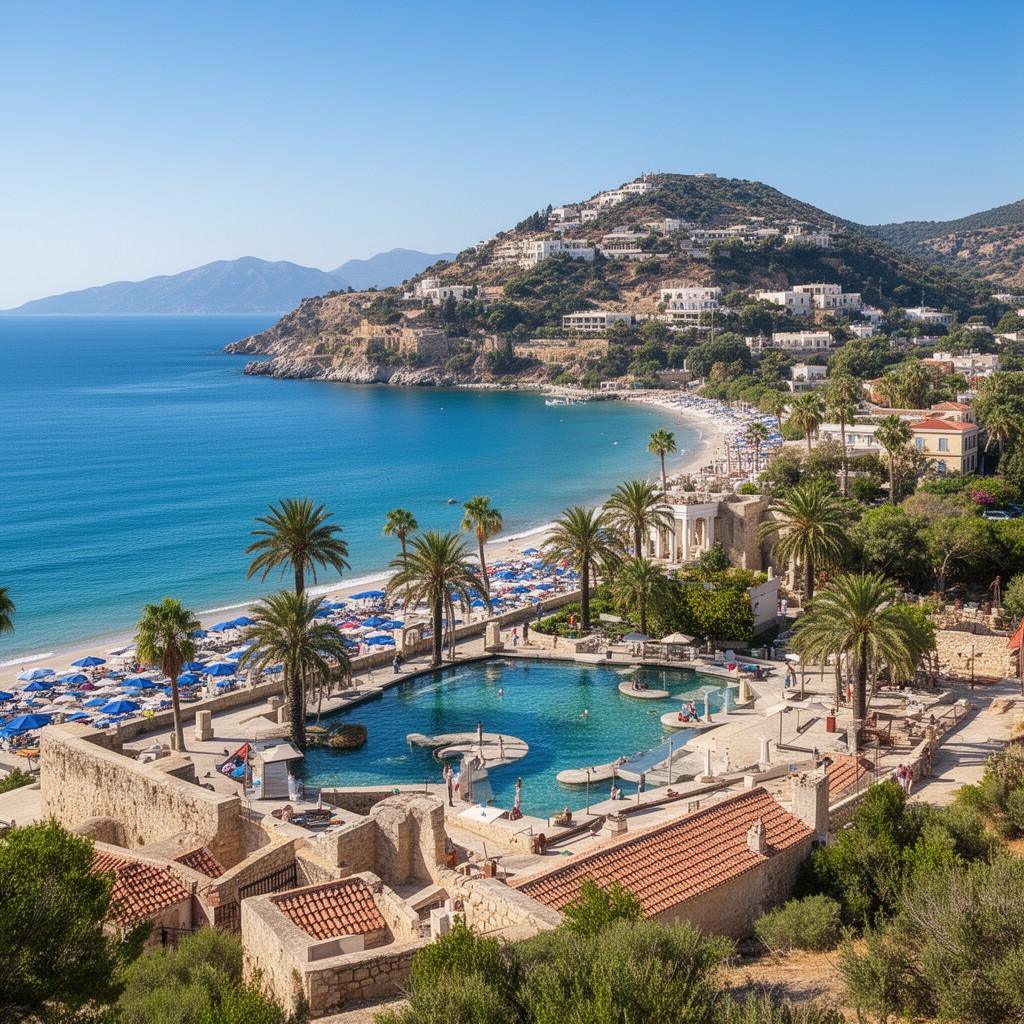 AI-generated illustration of Kallithea (Rhodes)