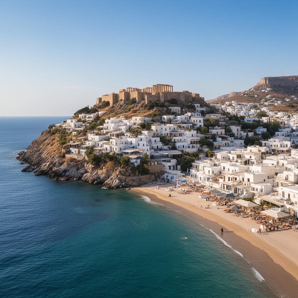 AI-generated illustration of Lindos