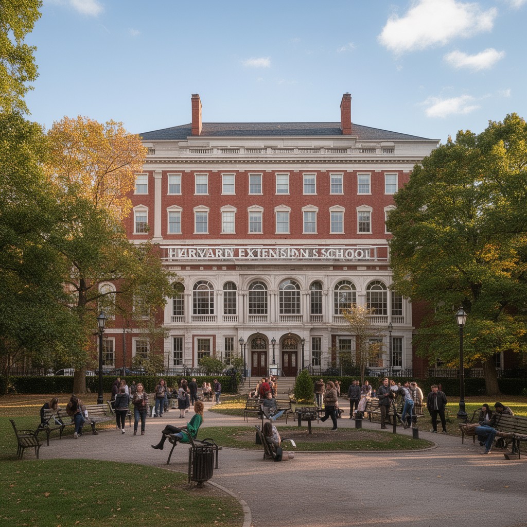 AI-generated illustration of Harvard Extension School