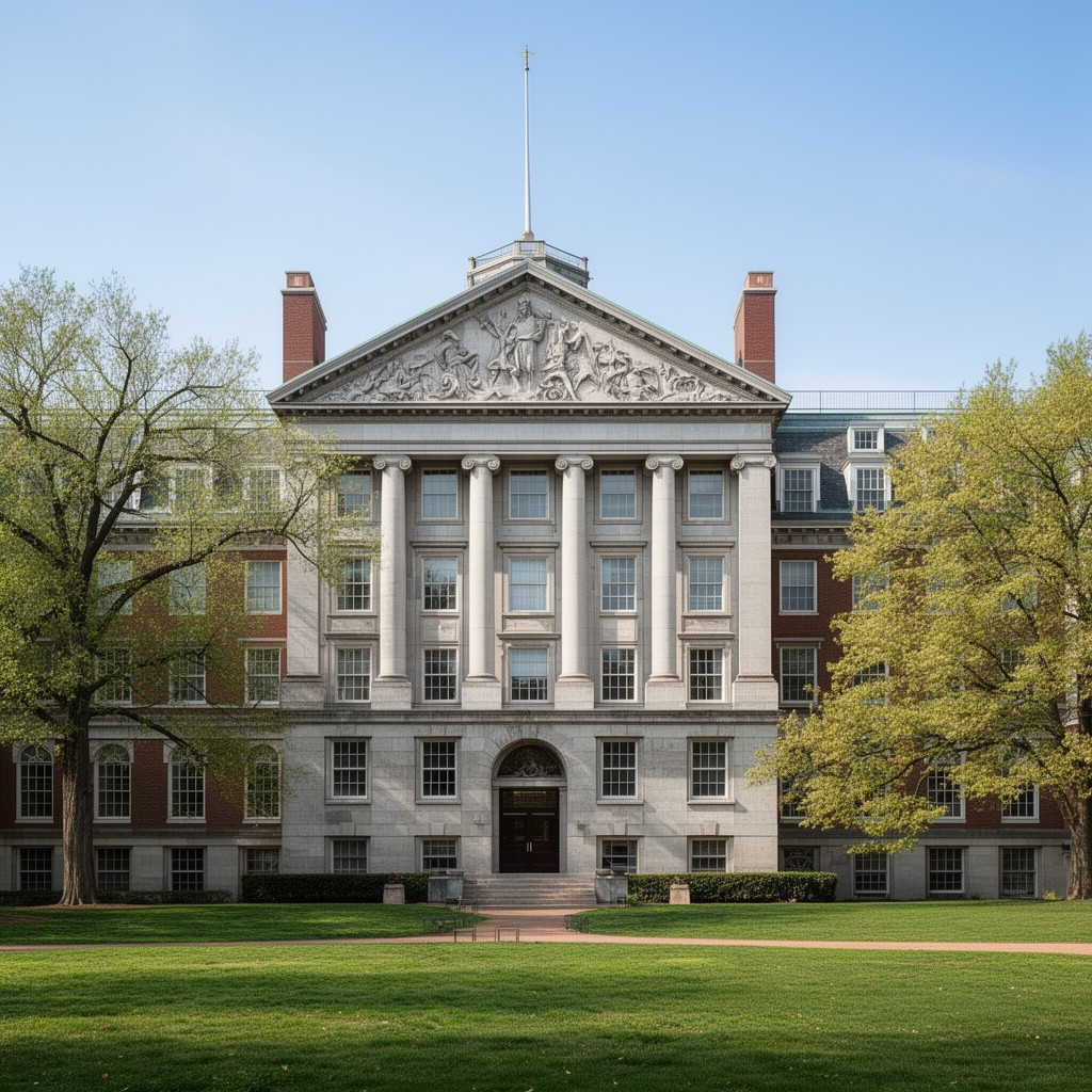 AI-generated illustration of University Hall