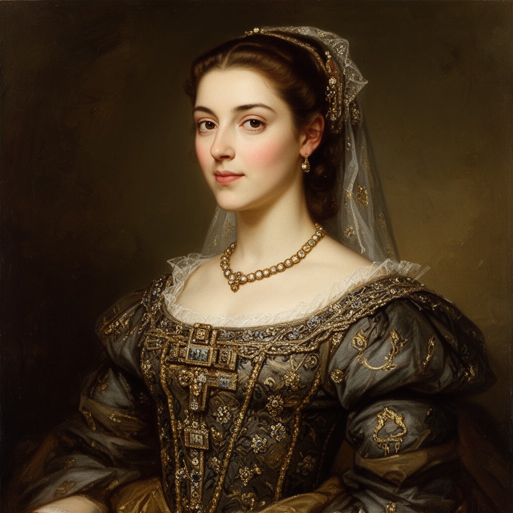 AI-generated illustration of Juana de Zúñiga