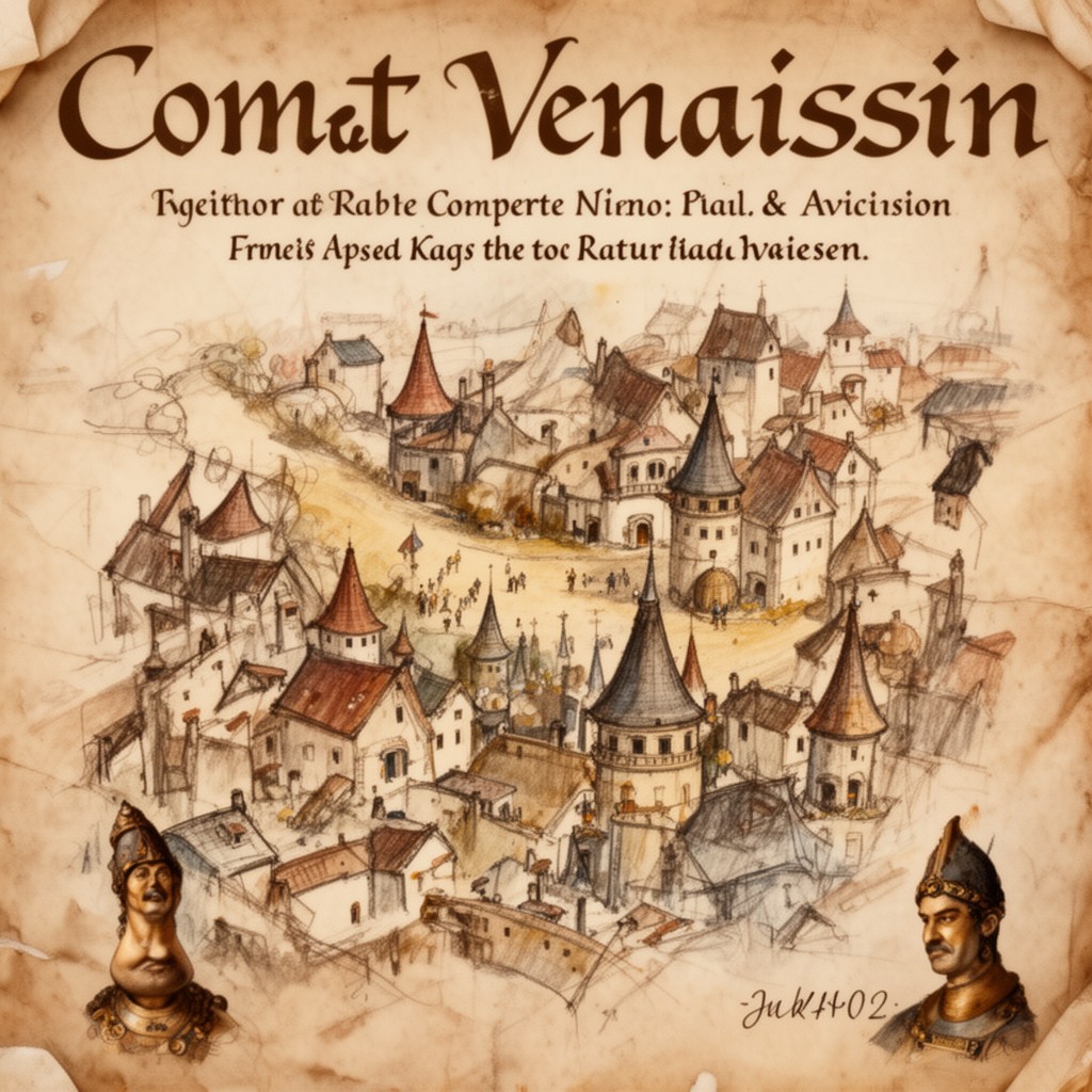 AI-generated illustration of Comtat Venaissin