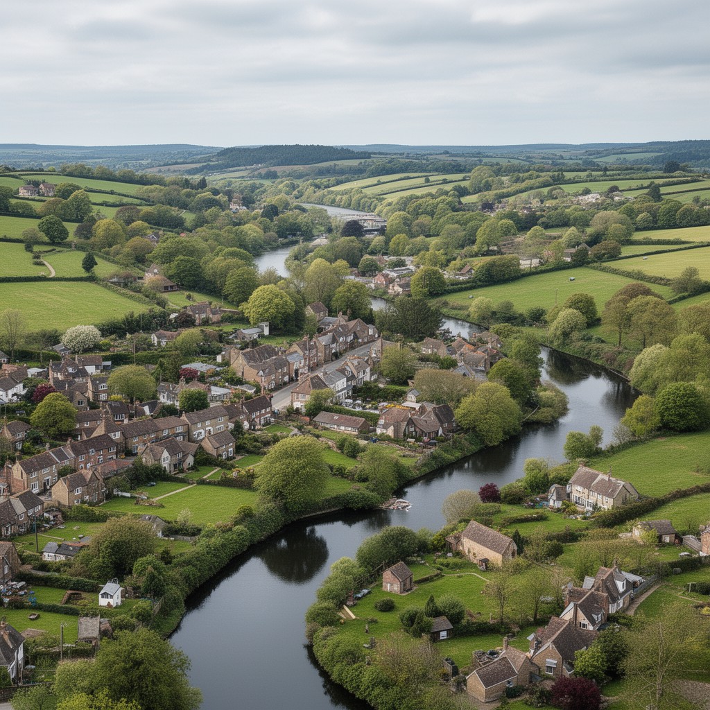 AI-generated illustration of Test Valley district