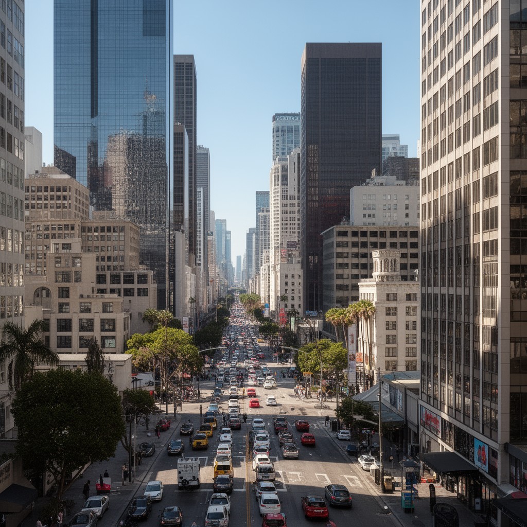 AI-generated illustration of Wilshire Center