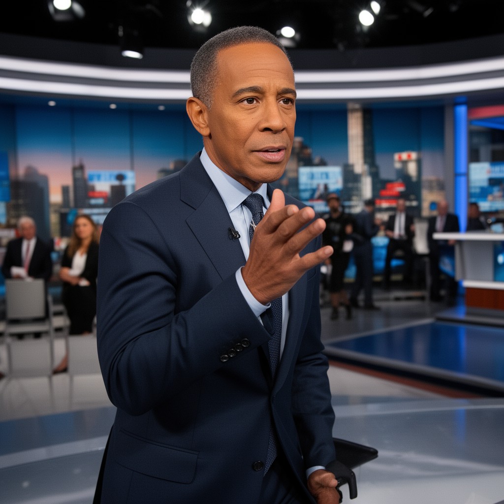AI-generated illustration of Lester Holt