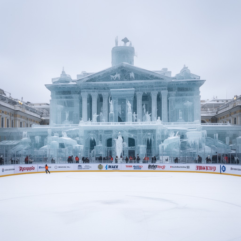 AI-generated illustration of Ice Palace Saint Petersburg