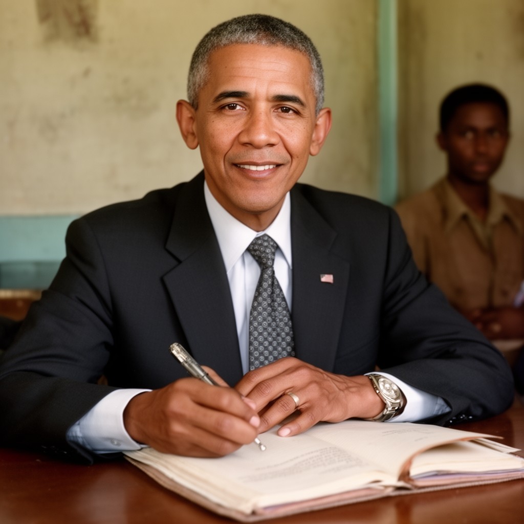 AI-generated illustration of Barack Obama Sr.