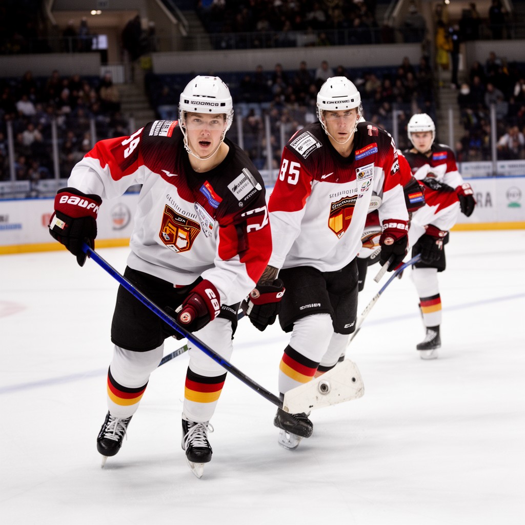 AI-generated illustration of Germany men's national ice hockey team
