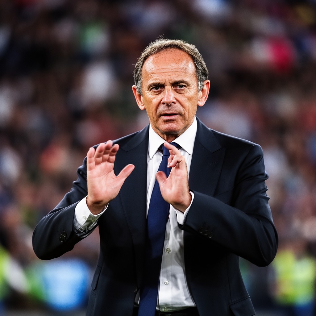 AI-generated illustration of Michel Platini