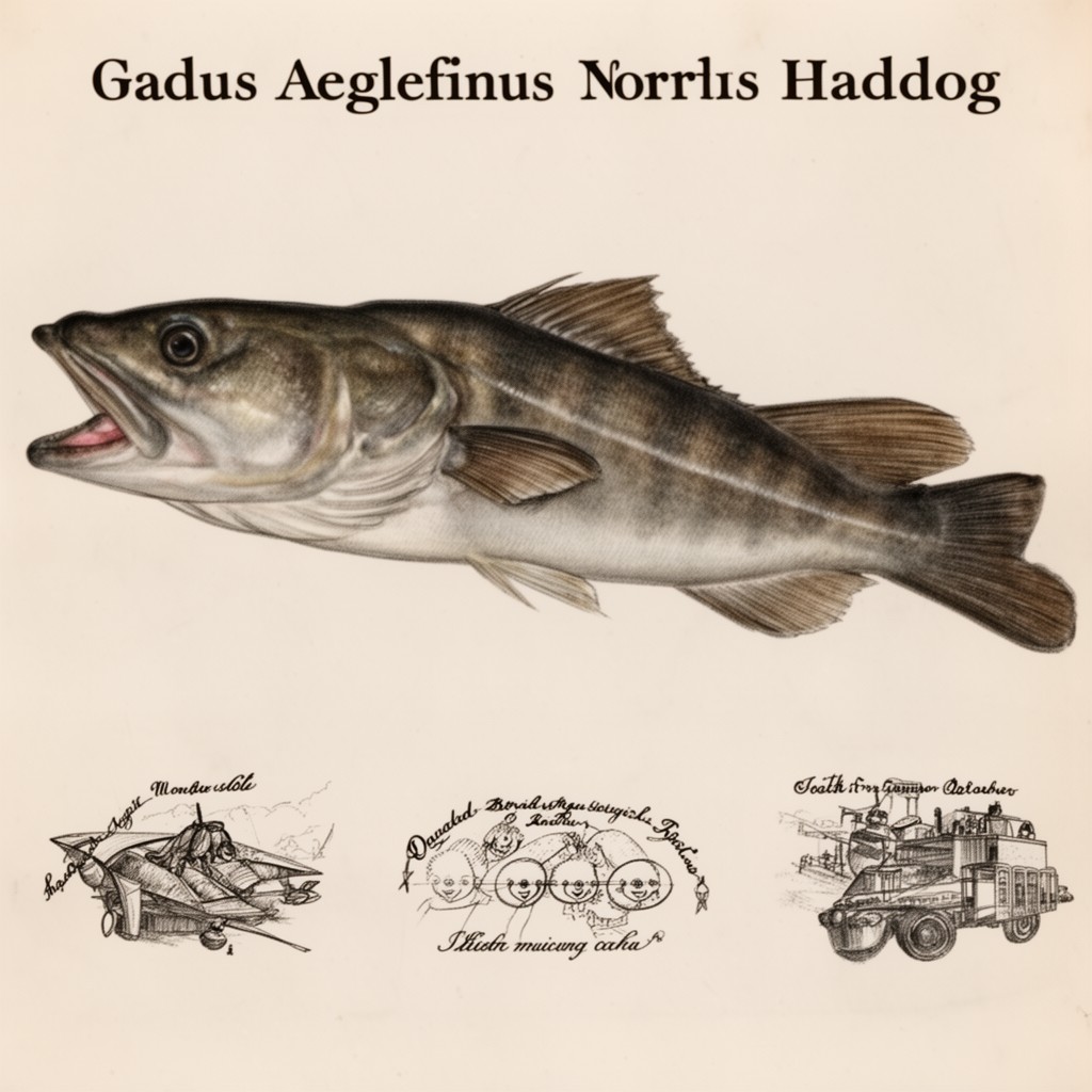 AI-generated illustration of Gadus aeglefinus