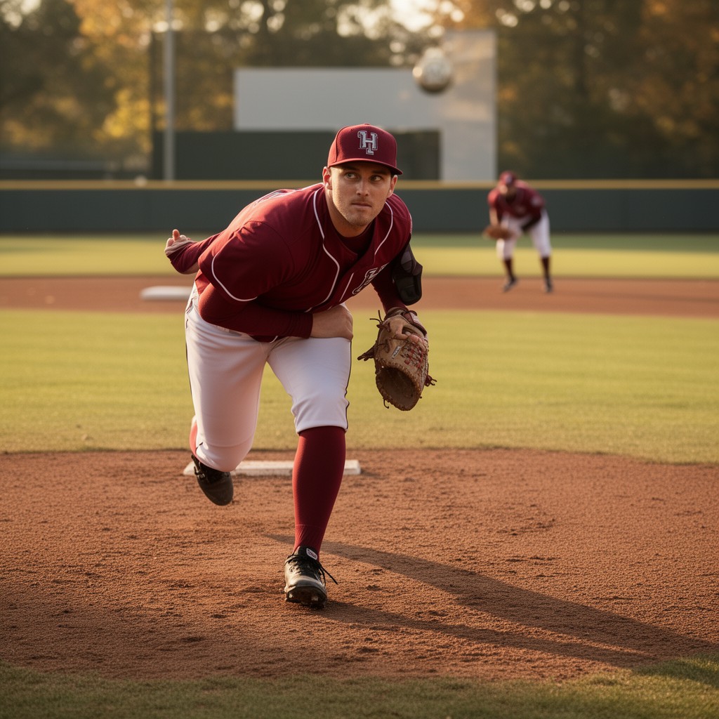 AI-generated illustration of Harvard Crimson baseball