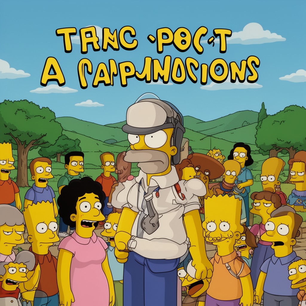 AI-generated illustration of The Simpsons theme