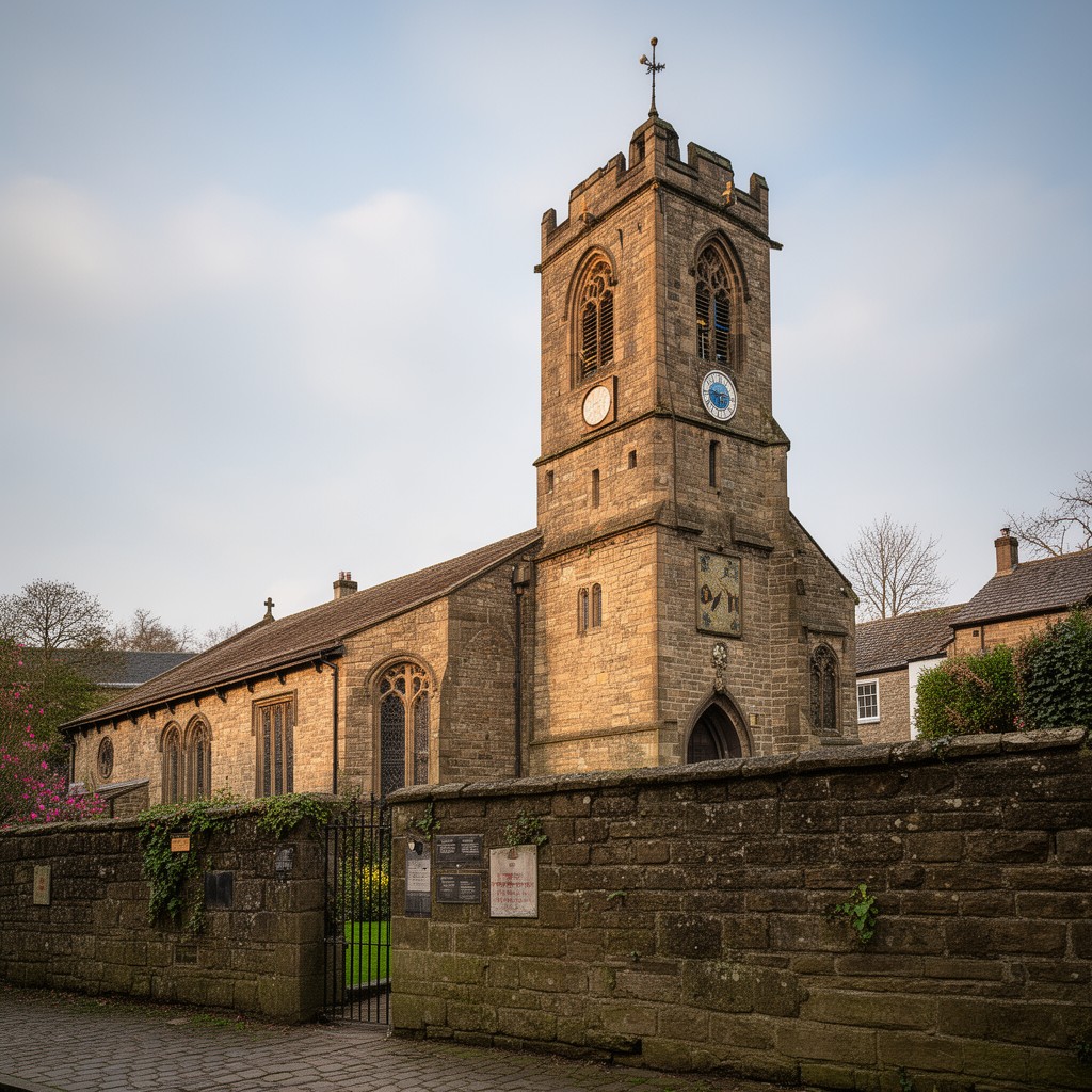 AI-generated illustration of St Mary’s Church, Cromford