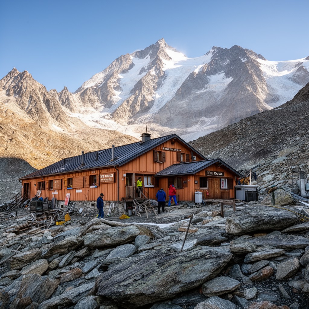 AI-generated illustration of Tête Rousse Hut