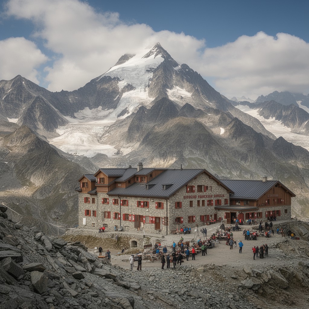 AI-generated illustration of Rifugio Francesco Gonella