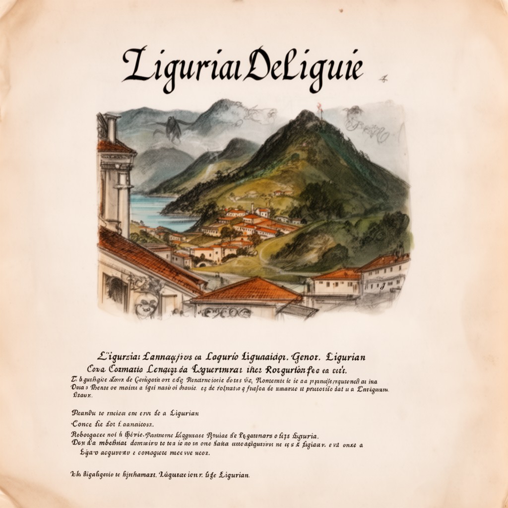 AI-generated illustration of Ligurian language