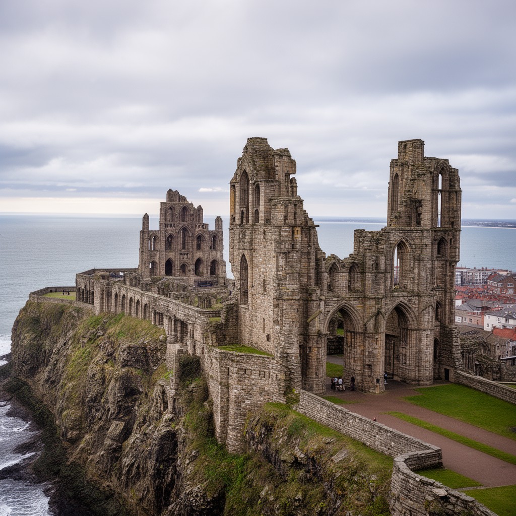 AI-generated illustration of Tynemouth Priory