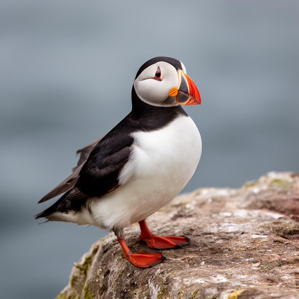 AI-generated illustration of Atlantic puffin