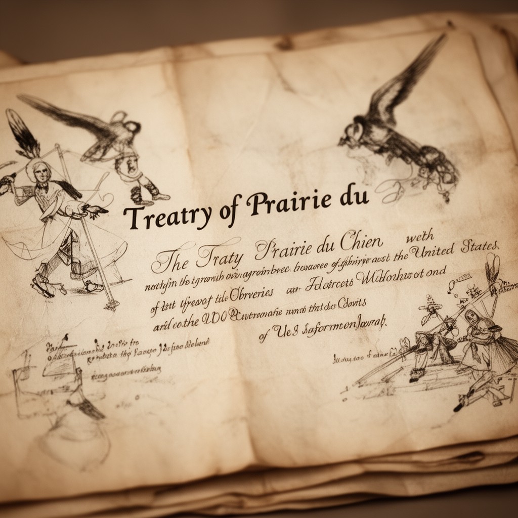AI-generated illustration of Treaty of Prairie du Chien