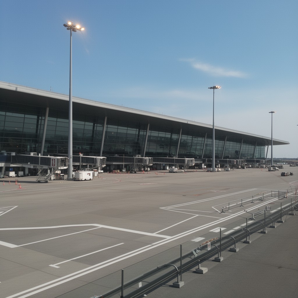 AI-generated illustration of John Paul II International Airport Kraków–Balice