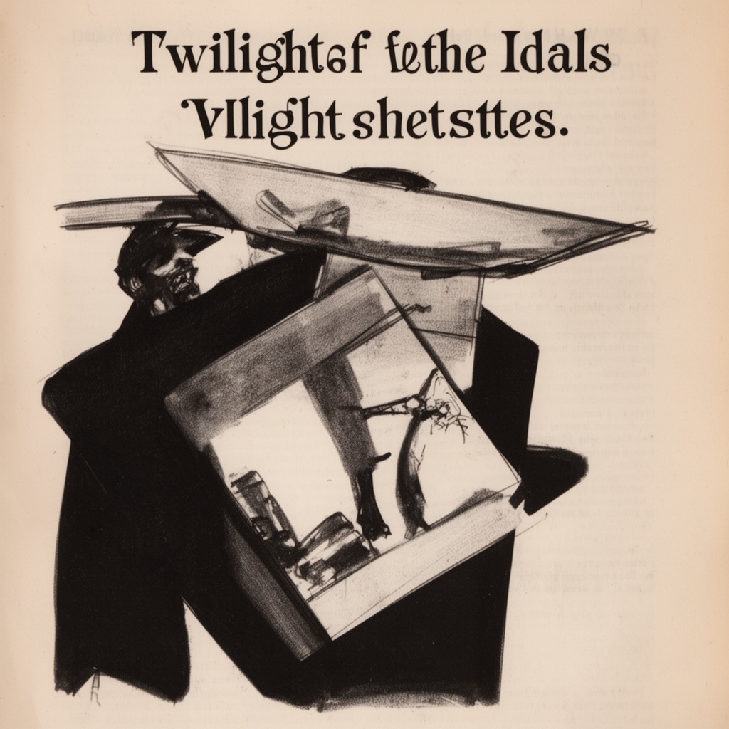 AI-generated illustration of Twilight of the Idols
