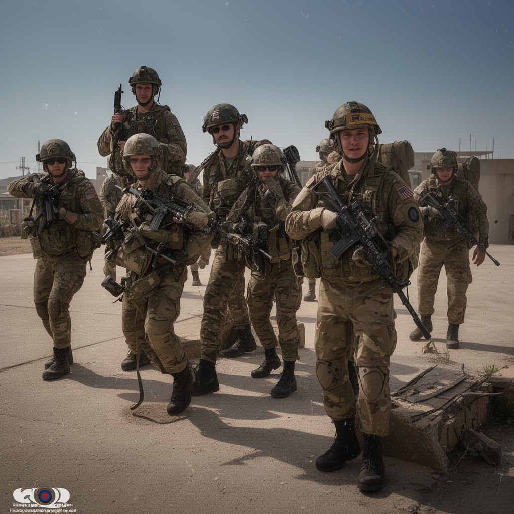 AI-generated illustration of 34 Squadron RAF Regiment