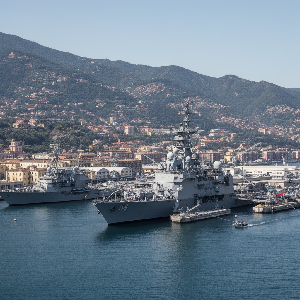 AI-generated illustration of La Spezia Naval Base