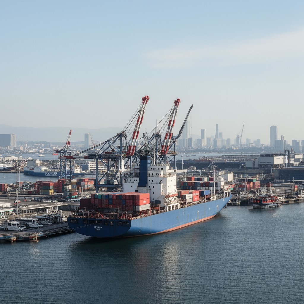AI-generated illustration of Port of Nagoya