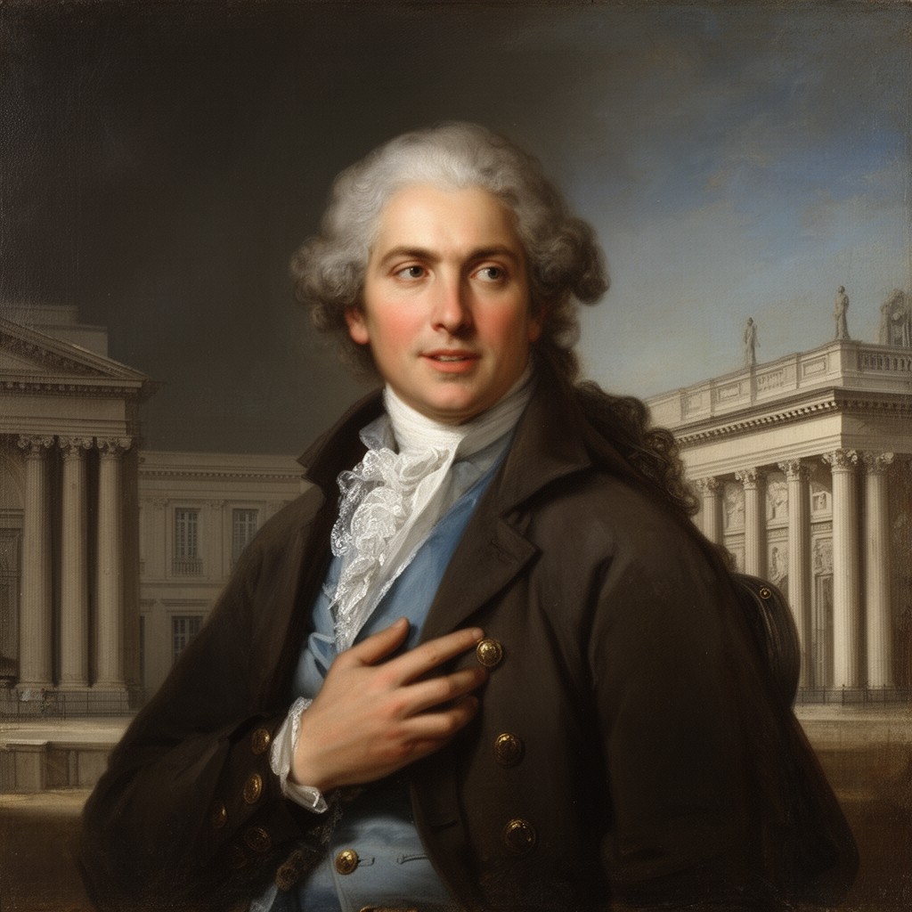 AI-generated illustration of Ange-Jacques Gabriel