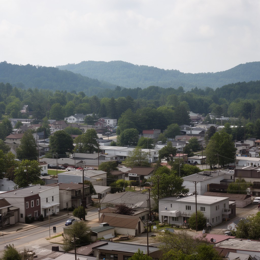 AI-generated illustration of Oakvale, West Virginia