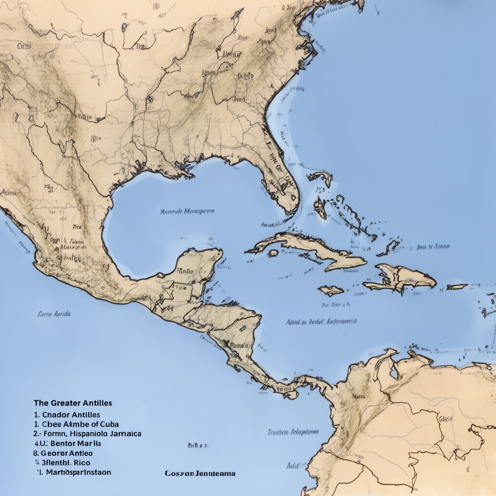 AI-generated illustration of Greater Antilles